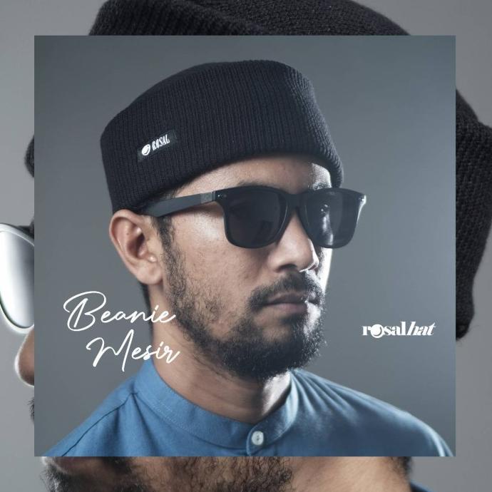 Peci Mesir Beanie Lipat Bahan Wool Rosal Beanie Hat Mesir Kupluk Pria