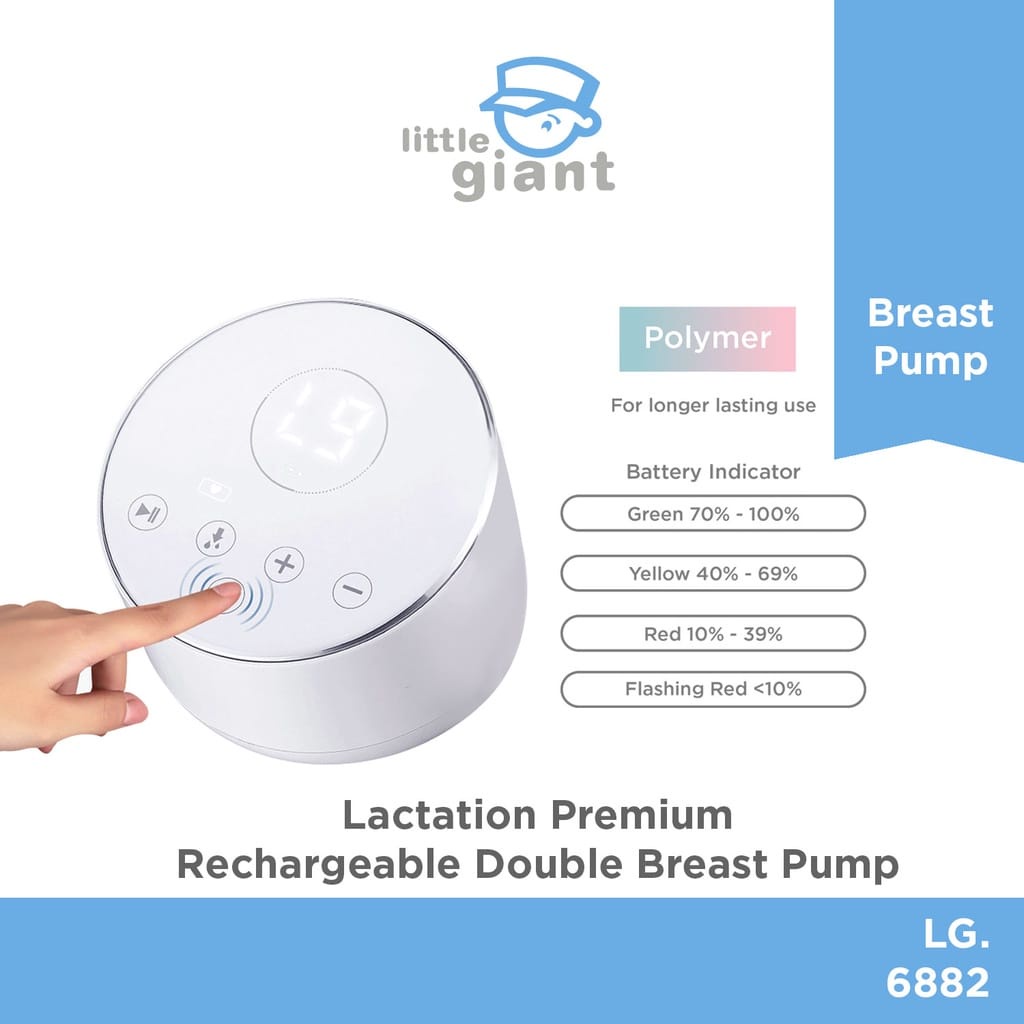 Little Giant LG6882 Lactation Rechargeable Double Breast Pump - Pompa Asi
