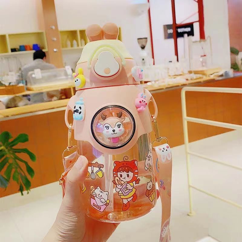 BOTOL MINUM ANAK / BABY KAPASITAS 700ML KARAKRTER LUCU BPA FREE-RUBAH PINK 1933