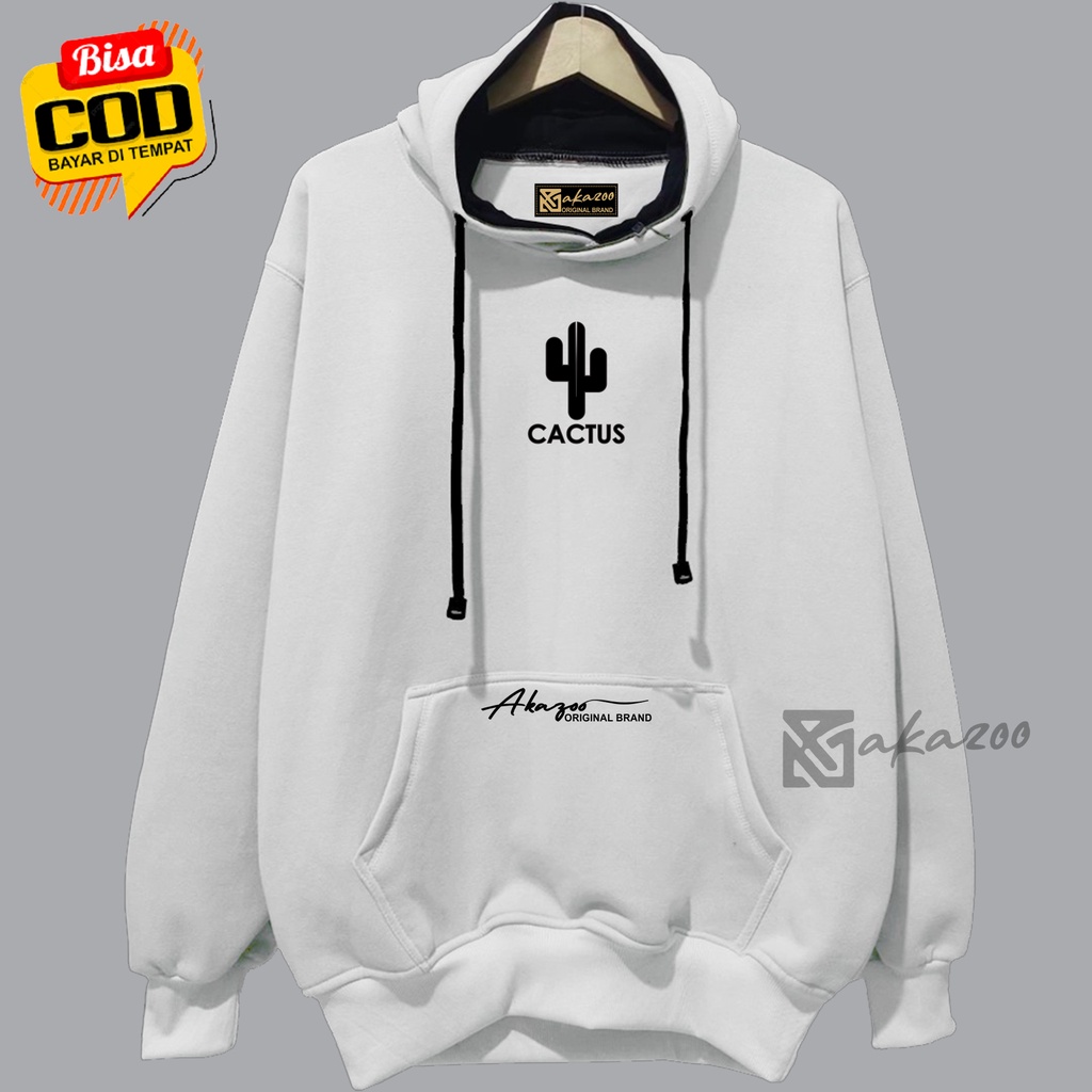 hoodie distro pria original bahan flece Putih sweater oversize pria xxl hoodie distro bandung akazoo.id