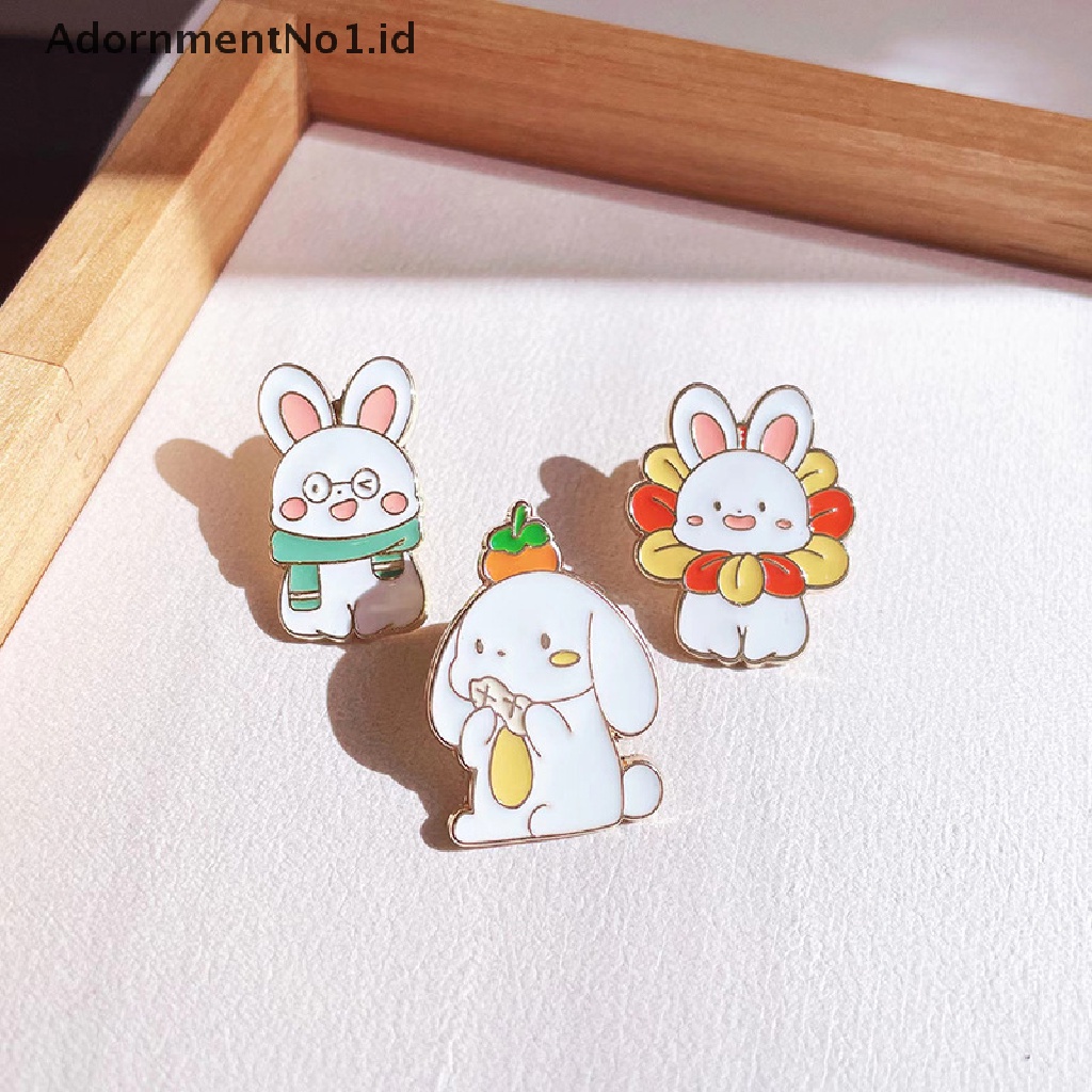 [AdornmentNo1] Lucu Tahun Baru Kelinci Enamel Bros Kartun Beruntung Merah Ikan Gurame Wortel Bunga Bunny Year Badge Pakaian Lapel Pin Hadiah Perhiasan [ID]