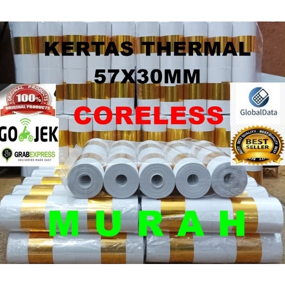

Kertas Termal [GOLD] Thermal Paper Rol 57x30 58x30 Termal EDC Thermal Printer Mini Bluetooth Cetak Hitam Kertas Thermal GOLD