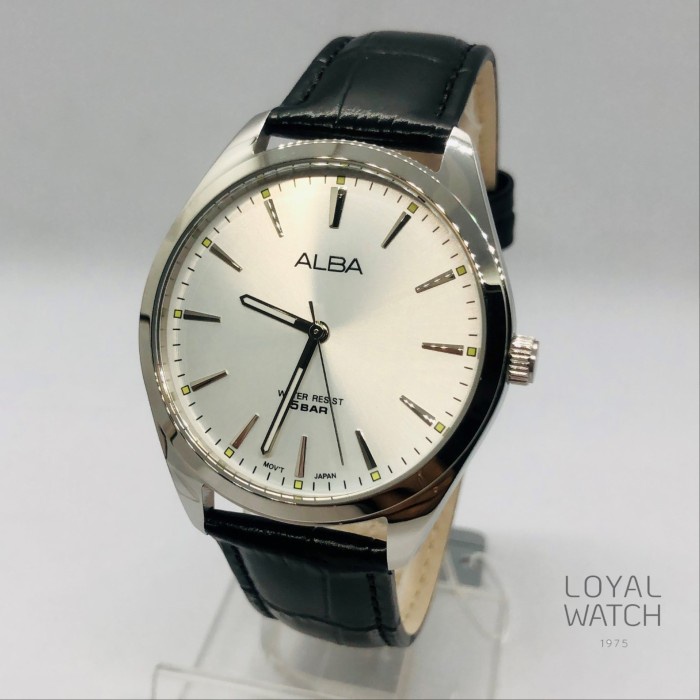 Jam Tangan Alba Pria ARX119 Silver Hitam Original Garansi Resmi