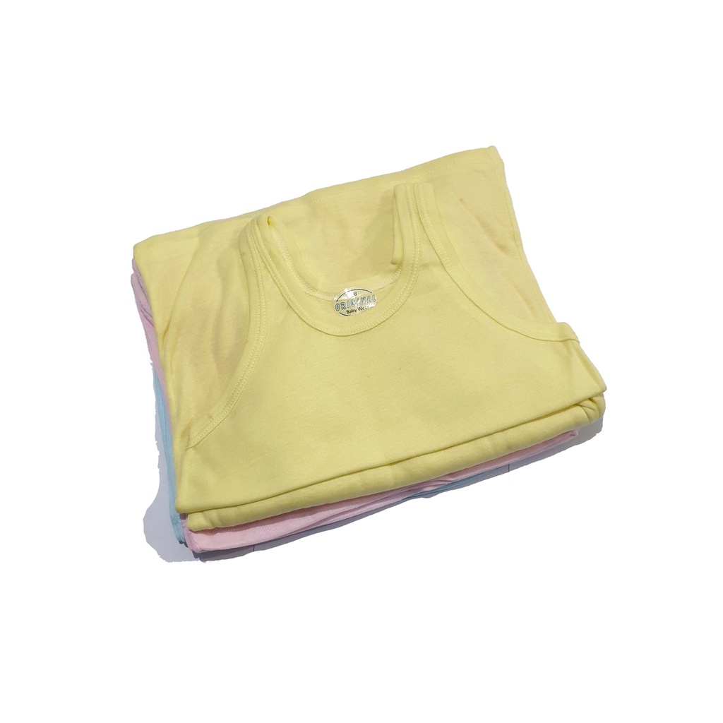 SINGLET ANAK POLOS WARNA LUSINAN/KUTANG ANAK/PAKAIAN DALAM ANAK ISI 12PCS