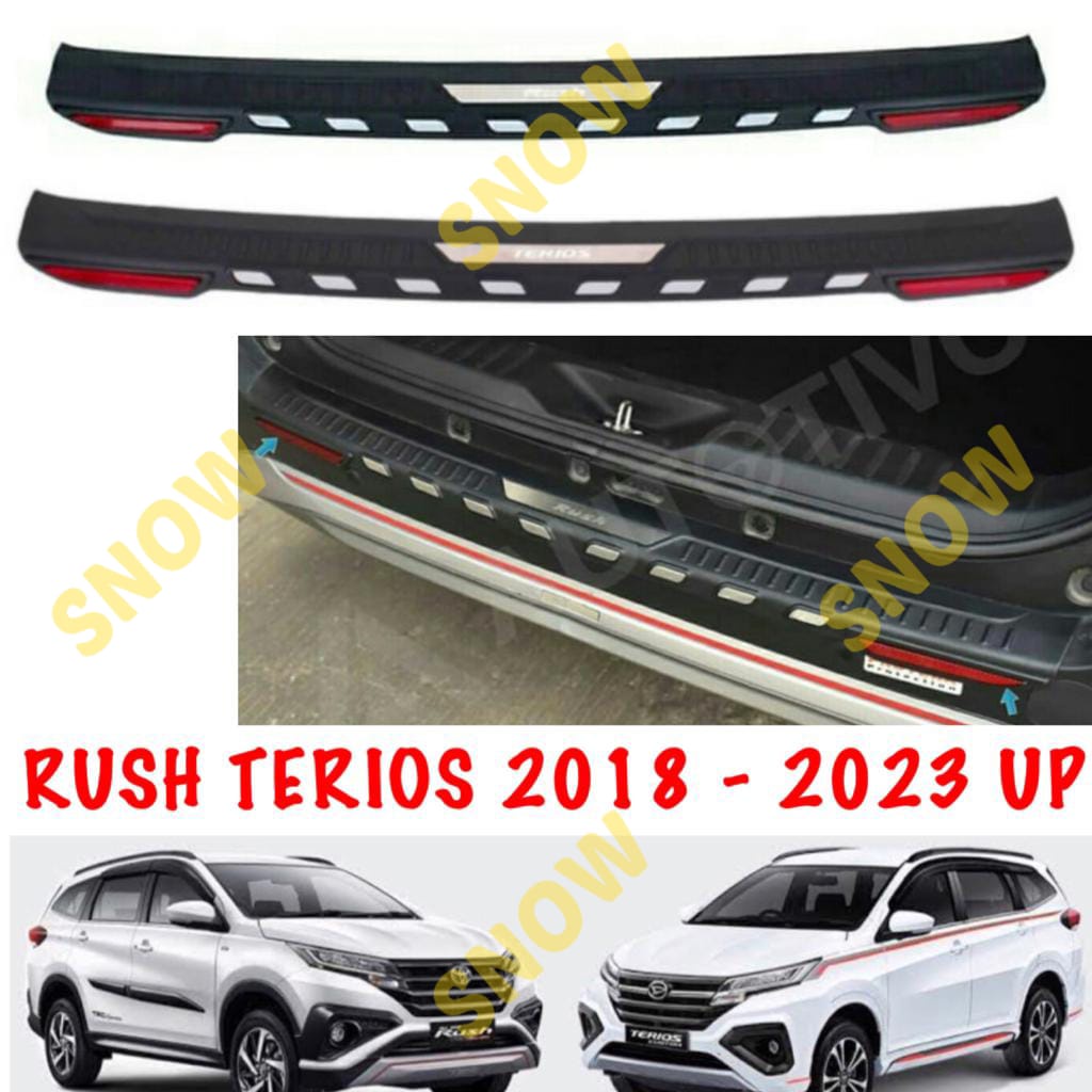 Sillplate Belakang All New Rush Terios 2018 2020 2022 2023 GR SPORT Hitam Activo Reflektor