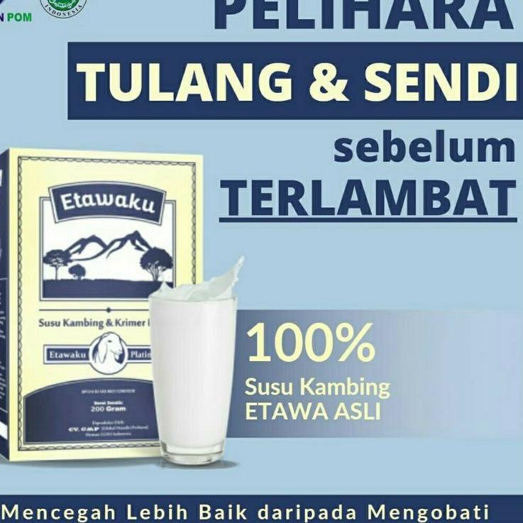 

✨SHOPEE MALL✨ Etawaku ORIGINAL isi 200 gram Platinum 3x Atasi Masalah Pernafasan - Susu Kambing Bubuk Provit Ettawaku Tingkatkan Daya Tahan & Imunitas Tubuh 