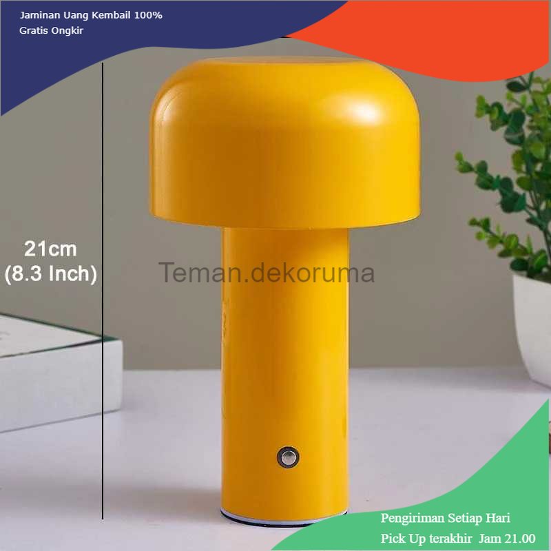 TD - LMP Claeted Lampu Meja Hias LED Model Jamur Rechargeable Tri Color Dimming - CL44