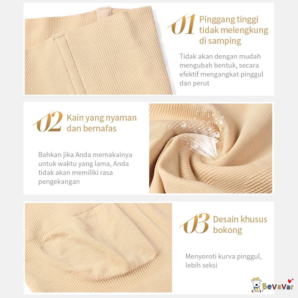 BEVAVAR Korset Celana Pelangsing Perut corset pelangsing perut Body Shaper Slimming Pants