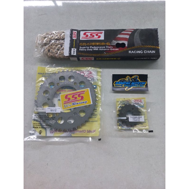 Gear set SSS 428 Yamaha vixion/ mx king/ bison ukuran 38 sampai 44 (R. HSBT)