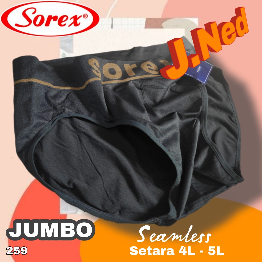 J259D 1 BOX ISI 2 PCS CELANA DALAM PRIA JUMBO SEGITIGA SOREX FREE SIZE