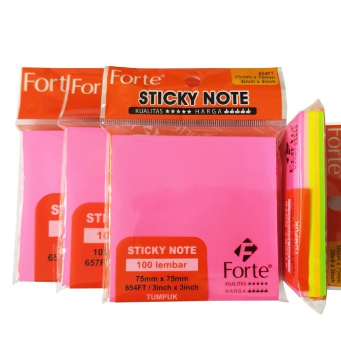

Sticky Note Notes 654FT 75x75 Forte
