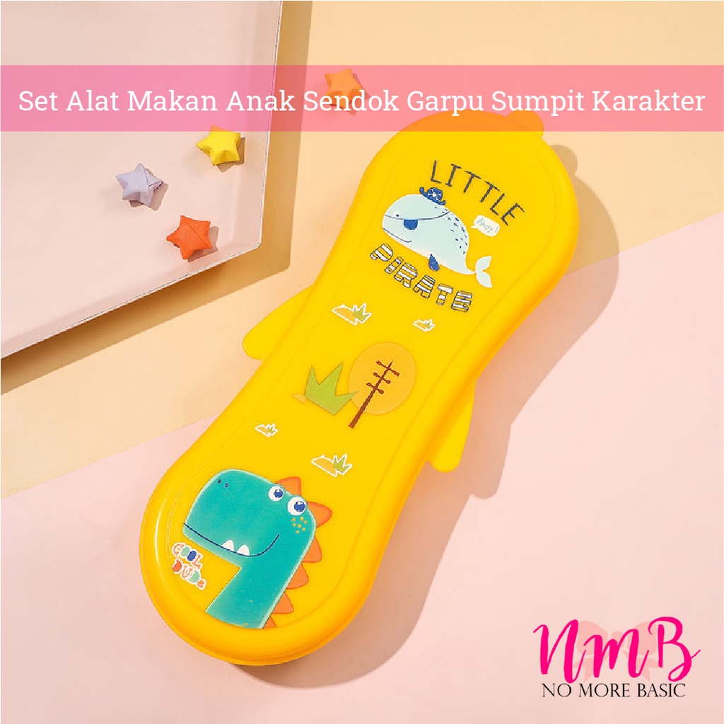 Set alat makan anak sendok garpu sumpit karakter