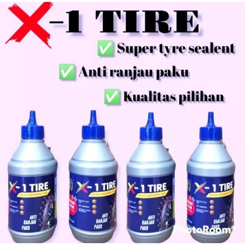 4 BOTOL cairan ban tubles  X-1 TIRE  ORIGINAL