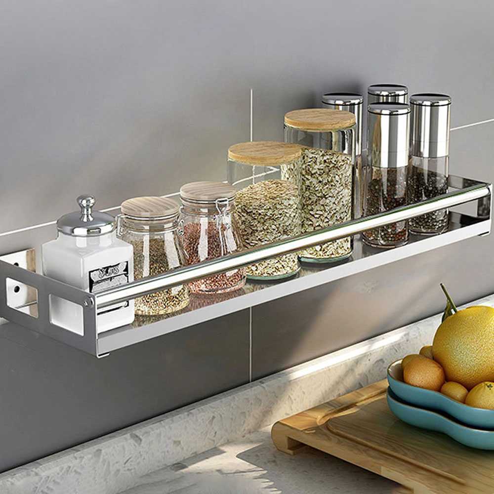 (BISA COD) FTIHSHP GREBON Rak Gantung Dapur Wall Mounted Stainless Steel - E010