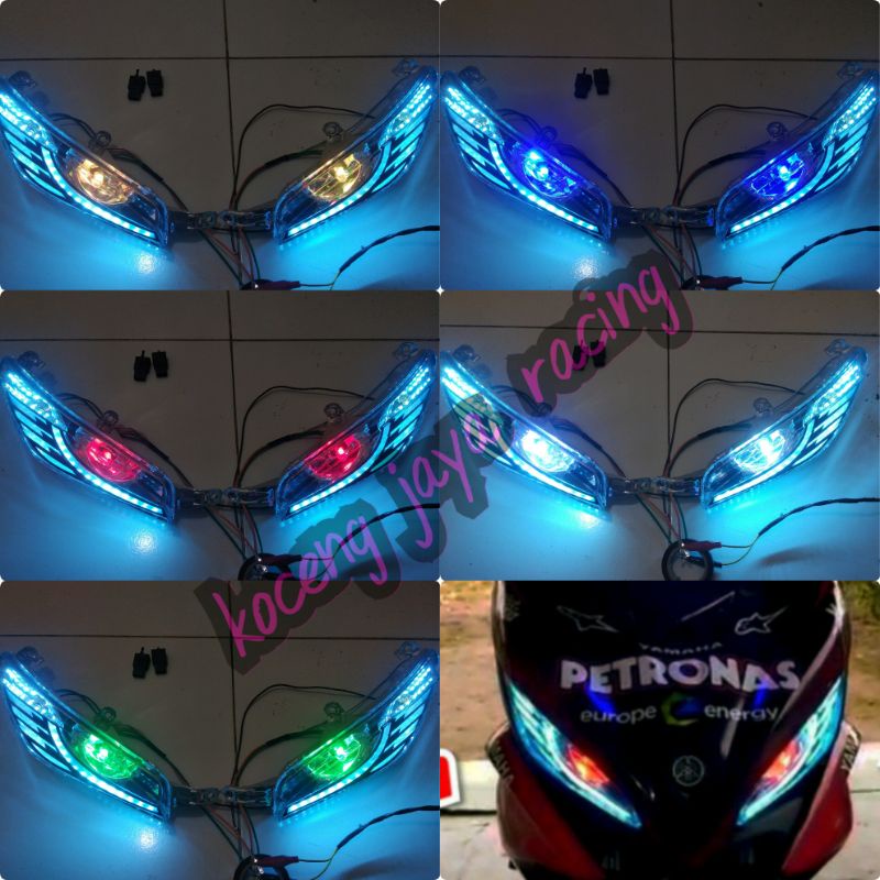 lampu variasi Jupiter MX new 135 LED Audi plus remote wireless