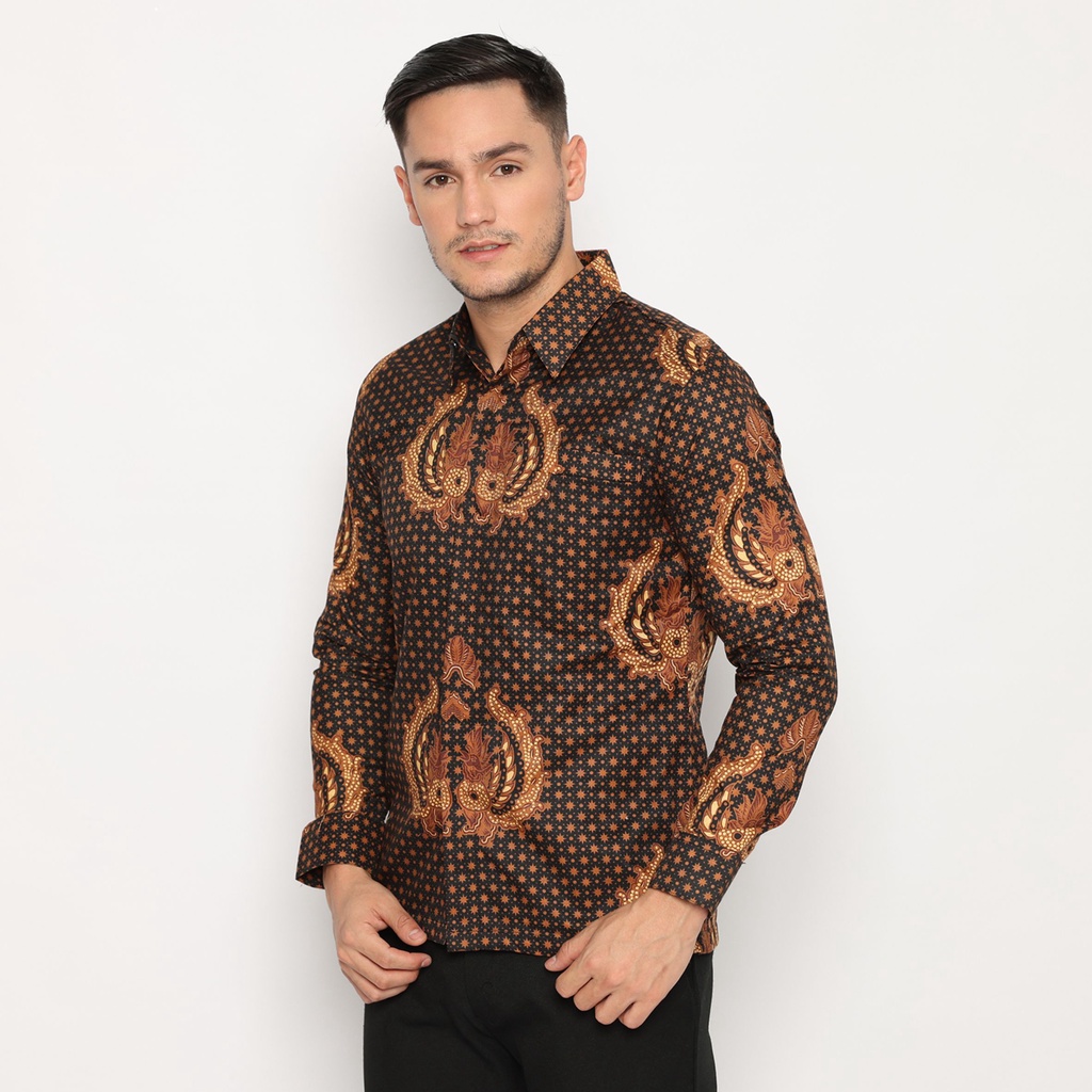 Kemeja Batik Prakasa Motif Haridra Slimfit Lengan Panjang Batik Solo