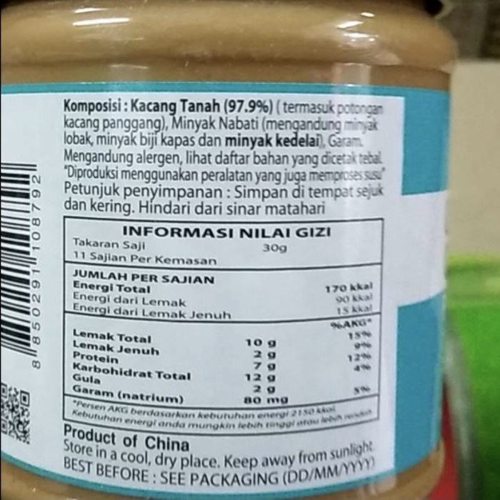 

Terlaris ✨ -tong garden unsweetened crunchy peanut butter 340gr /selai kacang2.2.23