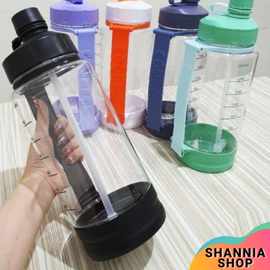 ➥ H9229 Botol Minum COURAGE ML Tumbler Sedotan Besar 2 Liter ❆