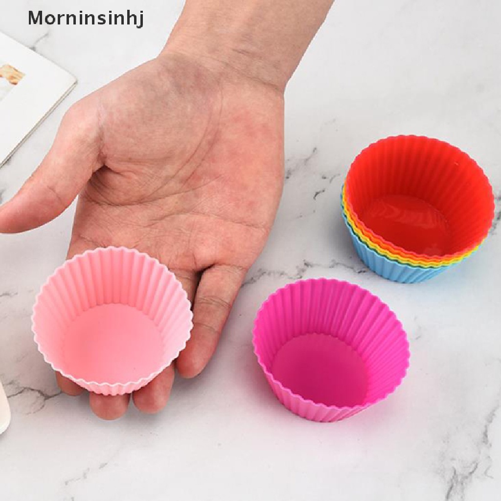 Mornin 7pcs/Set Cetakan Kue Silikon Muffin Cupcake Baking Mold DIY Cake Decorag Tool id