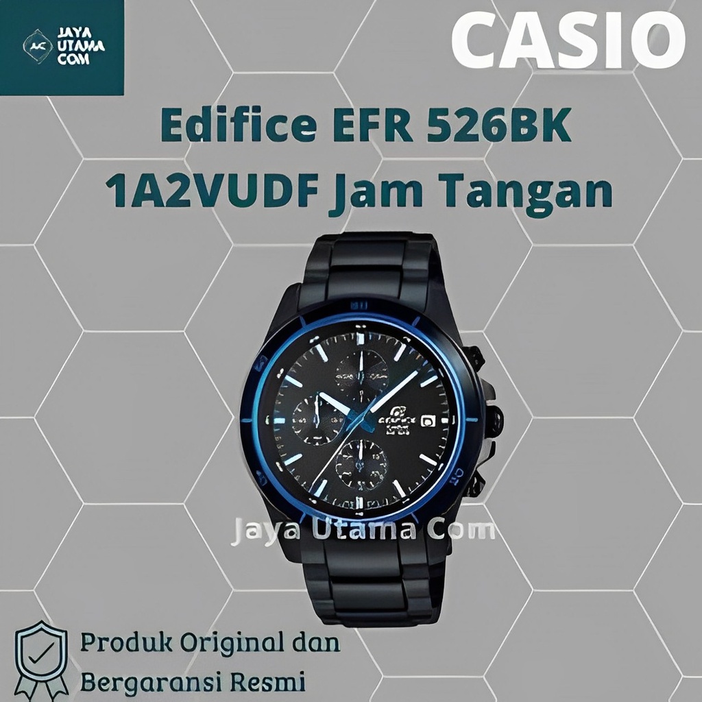 Casio Edifice EFR 526BK 1A2VUDF Jam Tangan Pria Original