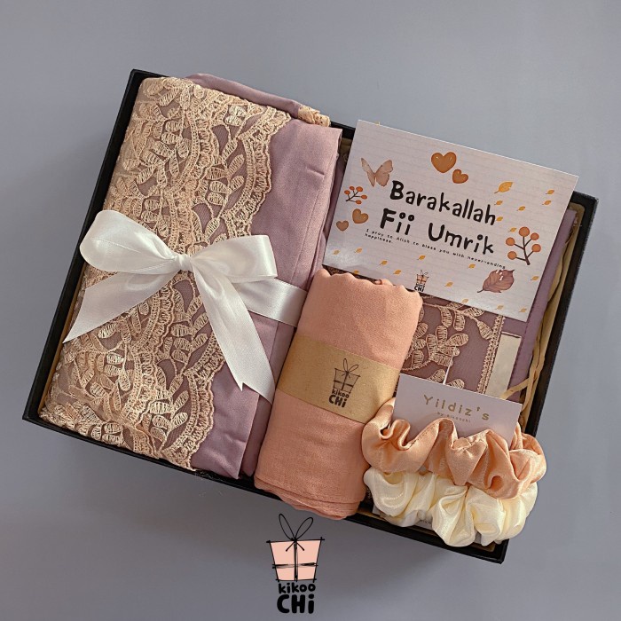 

Kikoochi Ghazea - Hampers Lebaran Hadiah Kado Ulang Tahun Mukena Hijab - Mocca