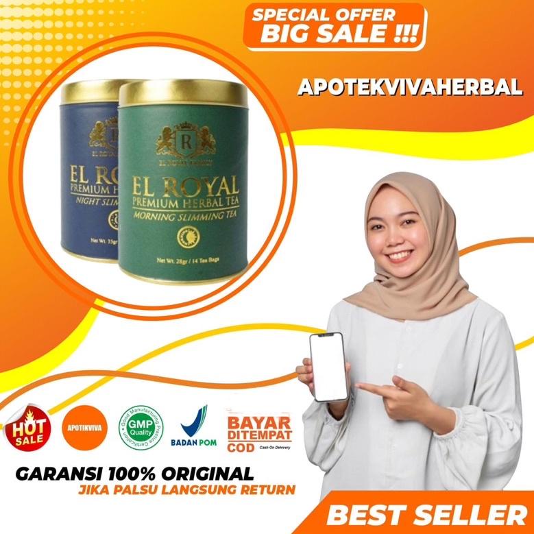 

Baru El Royal Premium Herbal Tea (1 Paket) | 1 Morning Slimming Tea - 1 Night Slimming Tea .,.,.,.,