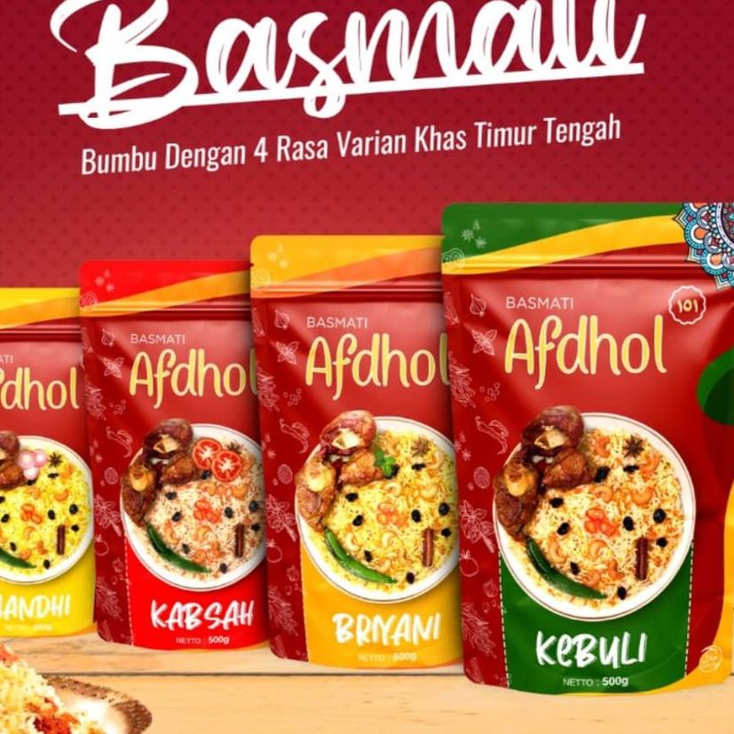 

☋ Paket Beras Basmati Nasi Mandhi Kebuli Briyani Lengkap Bumbu 500 Gram Afdhol 151 ♖