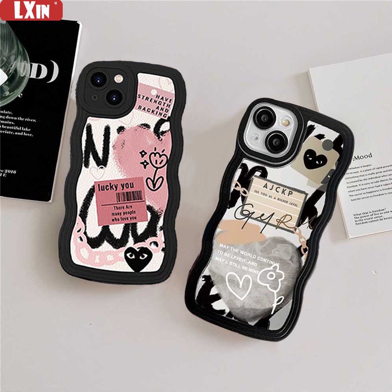Realme 10 C33 C30 C31 C35 C21Y C25Y Realme 85g RealmeC11 C25 C17 C15 C12 C3 C2 Realme 7i 5 5i 6i 7 Pro Graffiti Warna Love Garis Simpel Floret Silikon Case
