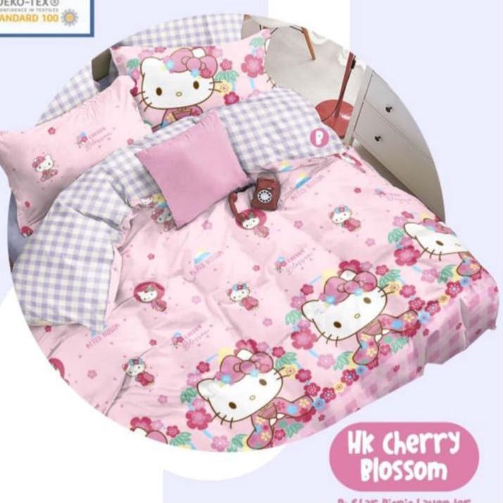 ♨ Sprei STAR motif Hello kitty HELLOKITTY ANTI GESER ➯