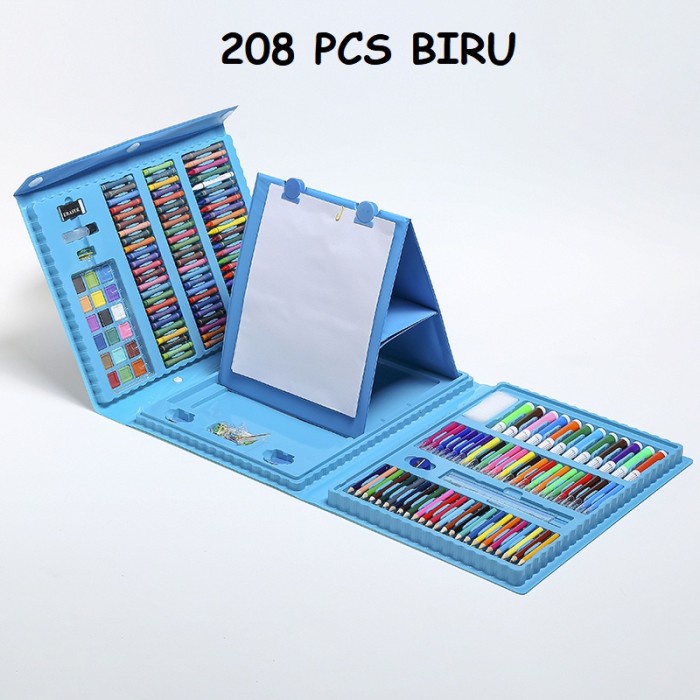

DISKON WARNA/ Set Alat Paket lukis Melukis Art Crayon Super Mega Art Coloring Set - Biru