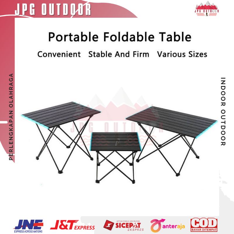 Meja Lipat Outdoor Portable Camping Piknik Aluminium Folding Table