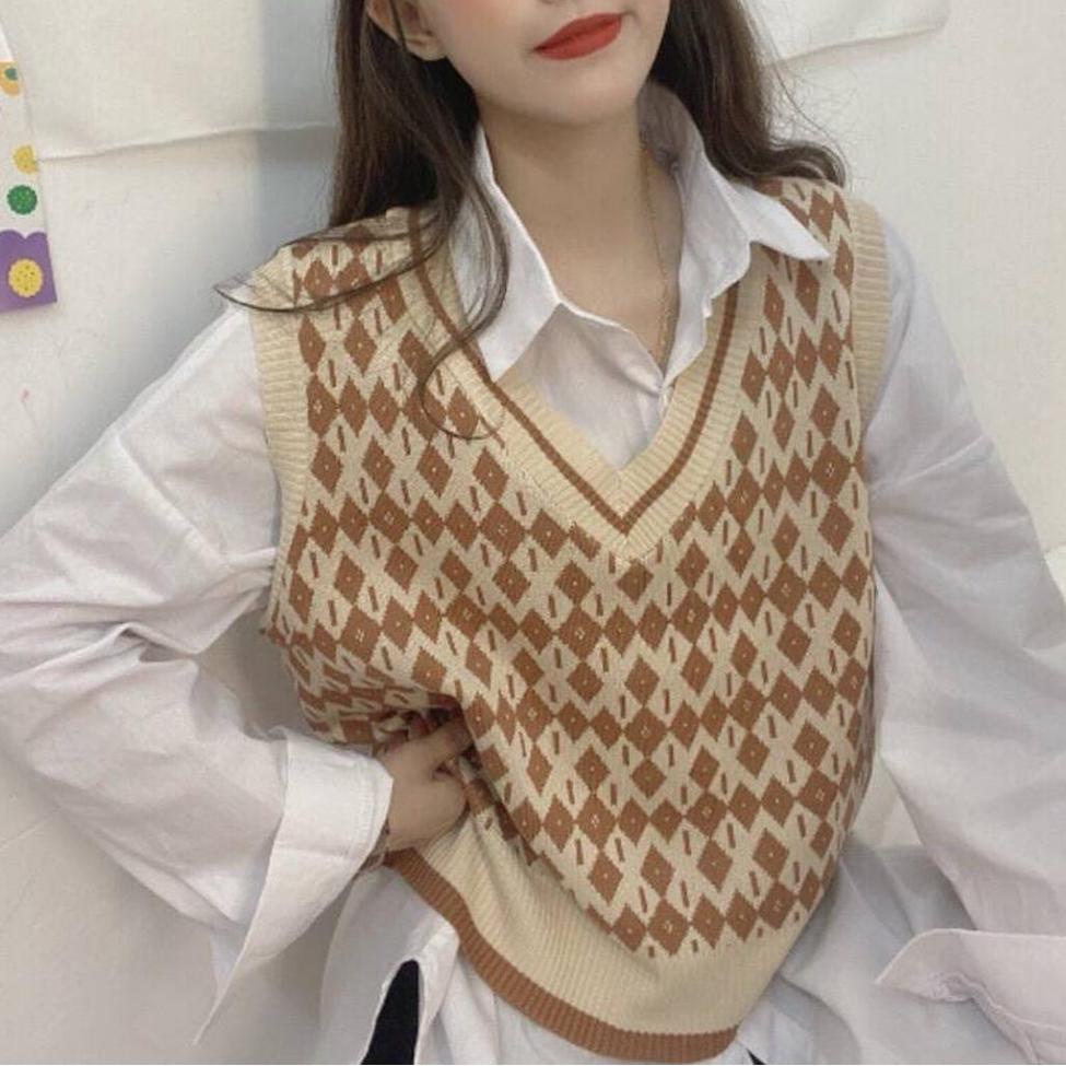 Harga Termurah kaos Vest Vintage Rompi Rajut sido rompi rajut wanita