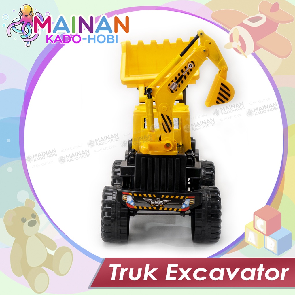 MAINAN ANAK DIY DIECAST TRUK KONSTRUKSI BEKO BULDOSER EXCAVATOR