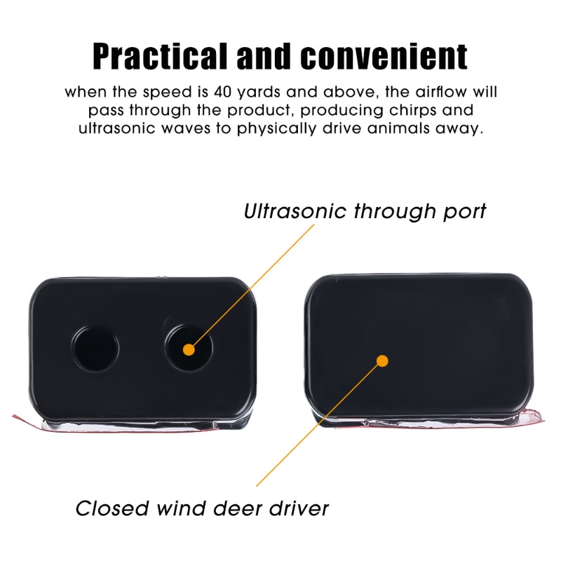 2pcs/set Mobil Self Adhesive Physical Ultrasonic Animal Sirens/Otomotif Outdoor Anti-Tabrakan Deer Repeller/Perangkat Siaga Keselamatan Kendaraan Universal