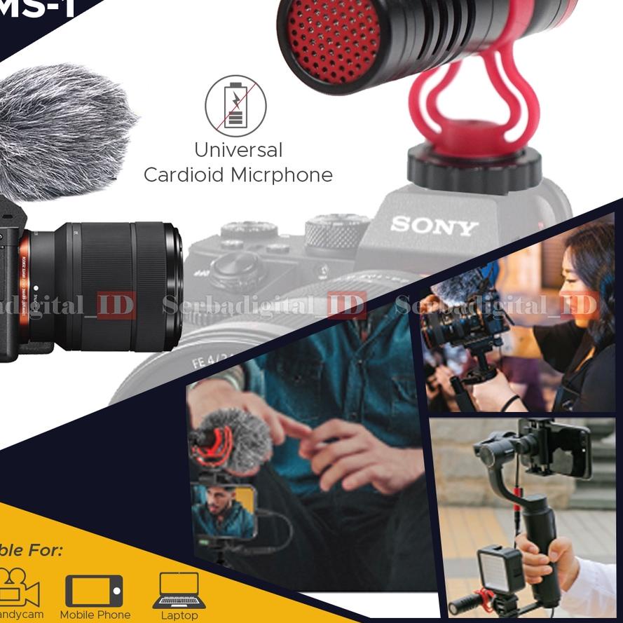 ☇ COSTA MS-1 Cardiodid Microphone Shotgun For DSLR,Video,Android ➳