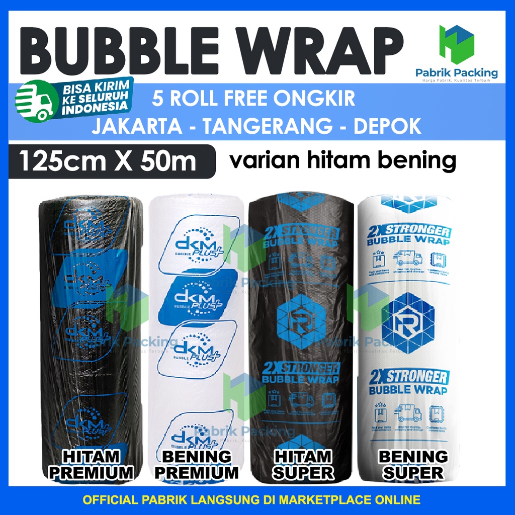 

BUBBLE WRAP ROLL DKM PLUS VARIANT PREMIUM SIZE 125 CM x 50 M