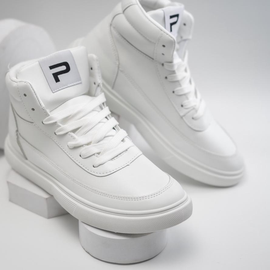 ➦ PAULMAY - Sepatu Sneakers pria Bogota High White ✹