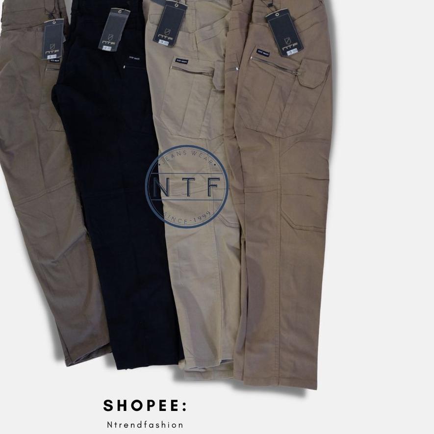 ✈ Celana NTF Tactical Premium Hitam, Cream, Mocca, Abu ♡