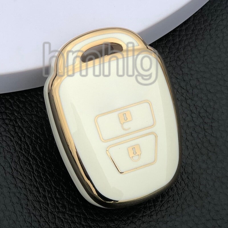 [Tersedia] Untuk Toyota Vios 2014-2020 Yaris 2017-2019 Plating TPU Key Cover Remote Tanpa Kunci Casing Case Aksesoris