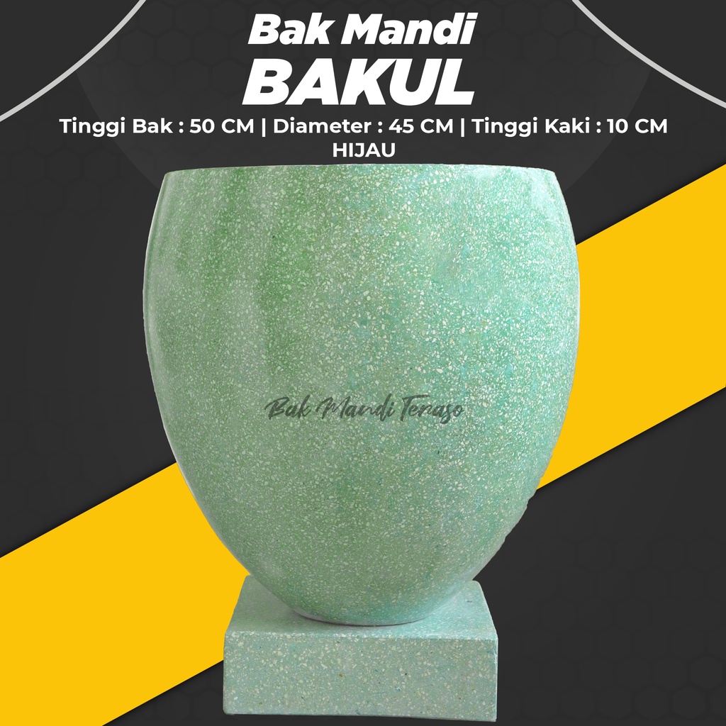 BAK MANDI TERAZZO GENTONG | TERRAZZO BAK MANDI | TIPE BAKUL HIJAU | BAK MANDI TERASO