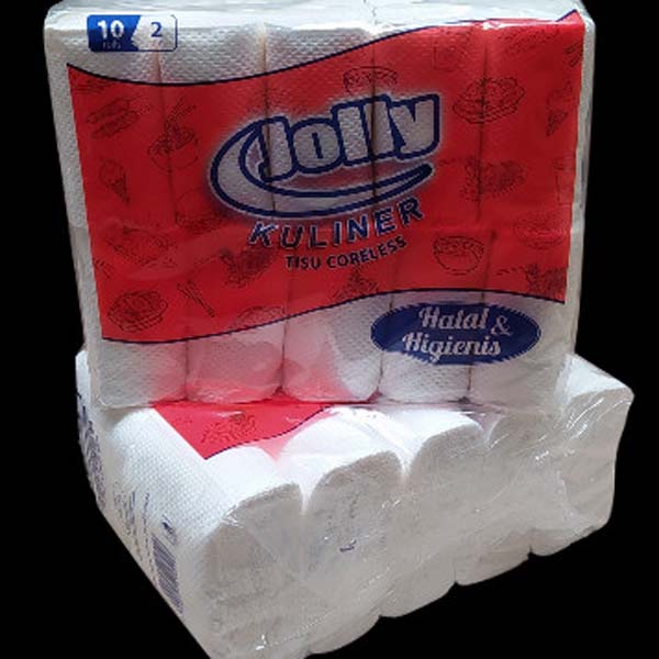 Tissue gulung toilet jolly kuliner coreless halal dan higienis 1 pax isi 10roll_Cerianti