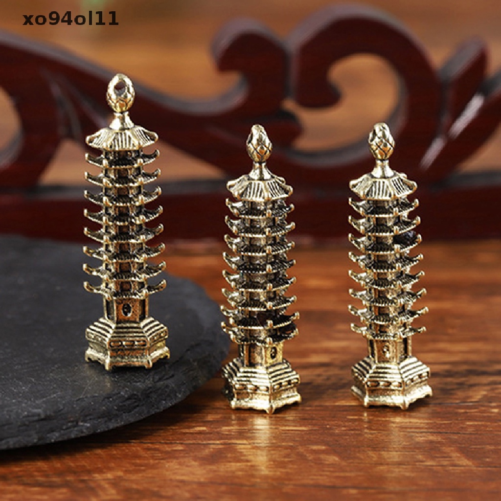 Xo 2pcs Dekorasi pagoda Mini Kerajinan Tangan Micro landscape Garden Decor OL