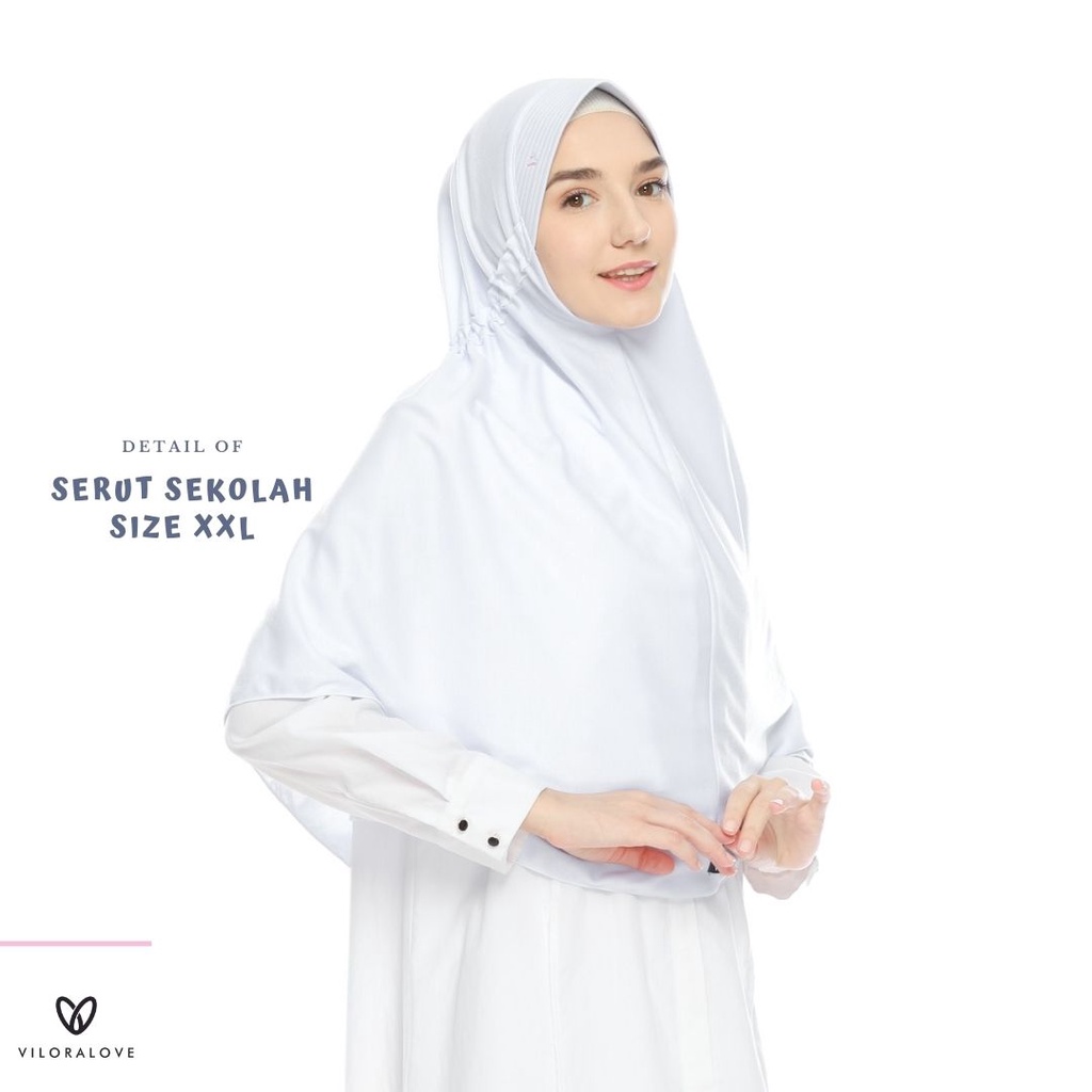 Viloralove - Kerudung Sekolah Serut 3 (Kerudung Instan)