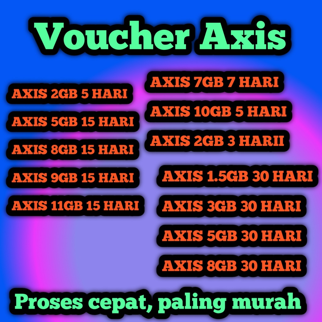 PROMO VOUCHER ISI ULANG KOUTA AXIS