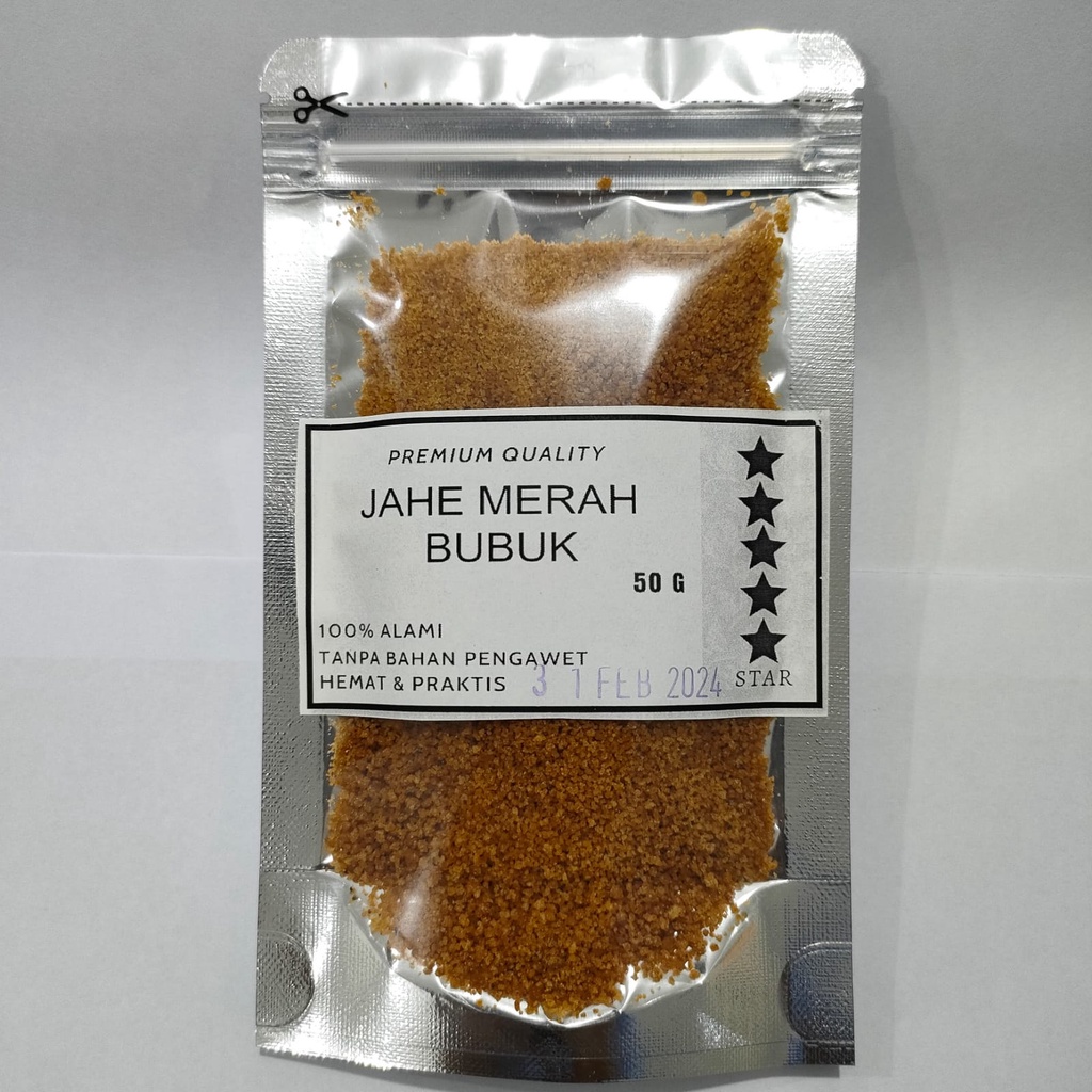 Jahe Merah Bubuk 50 Gram Red Ginger Powder Murni Premium Pilihan Original 100% Asli Bumbu Rempah Masakan Minuman Dapur TERMURAH TERLARIS