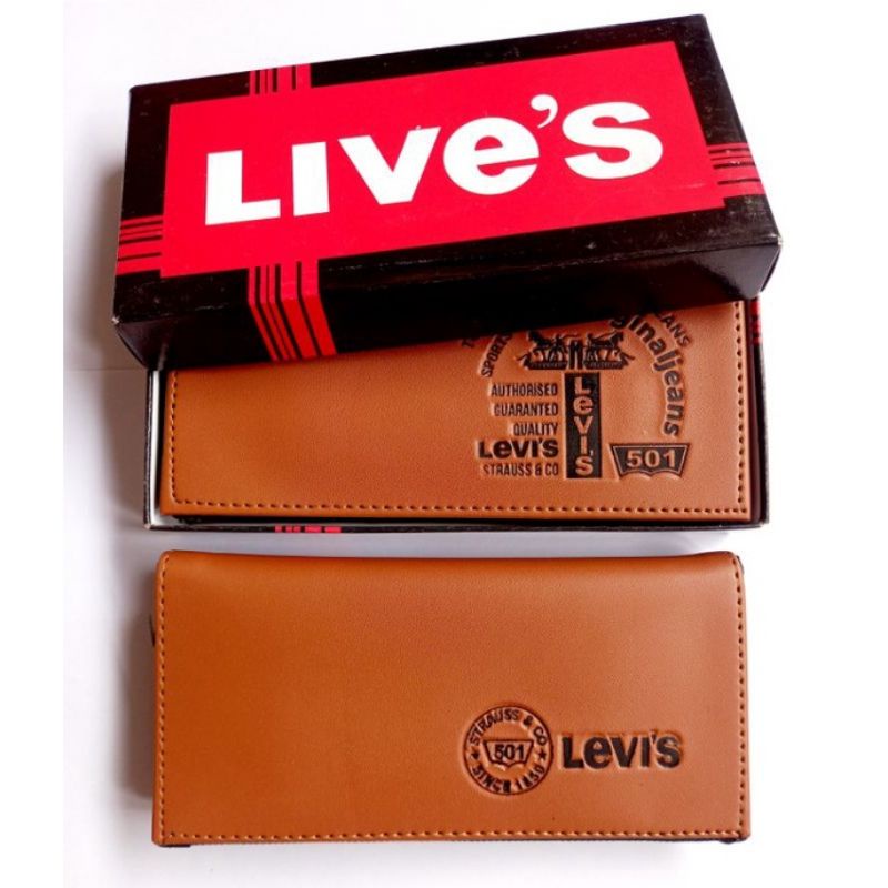 dompet panjang kulit pria Levis murah simpel keren