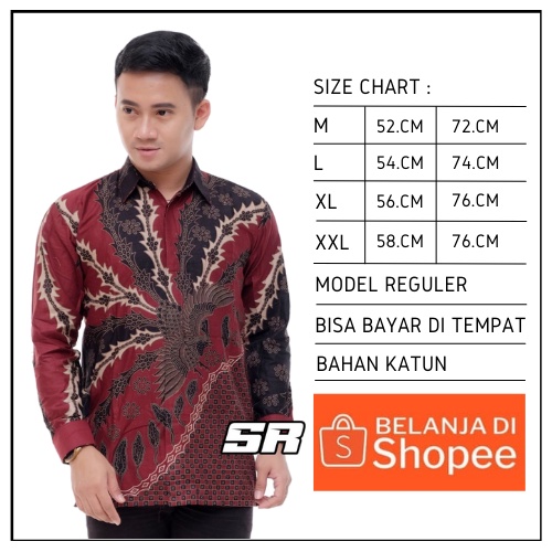 Atasan Kemeja Batik Pria Dewasa Lengan Panjang Artamulya Bahan Katun Halus Baju Kondangan Kerja Pakaian Pria Termurah Premium