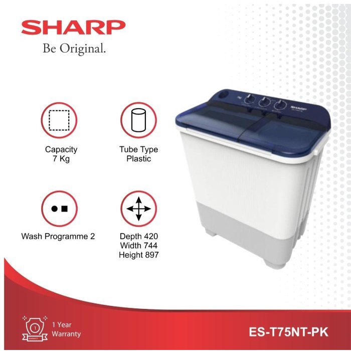 Mesin Cuci Sharp 2 Tabung - Sharp 75 NT