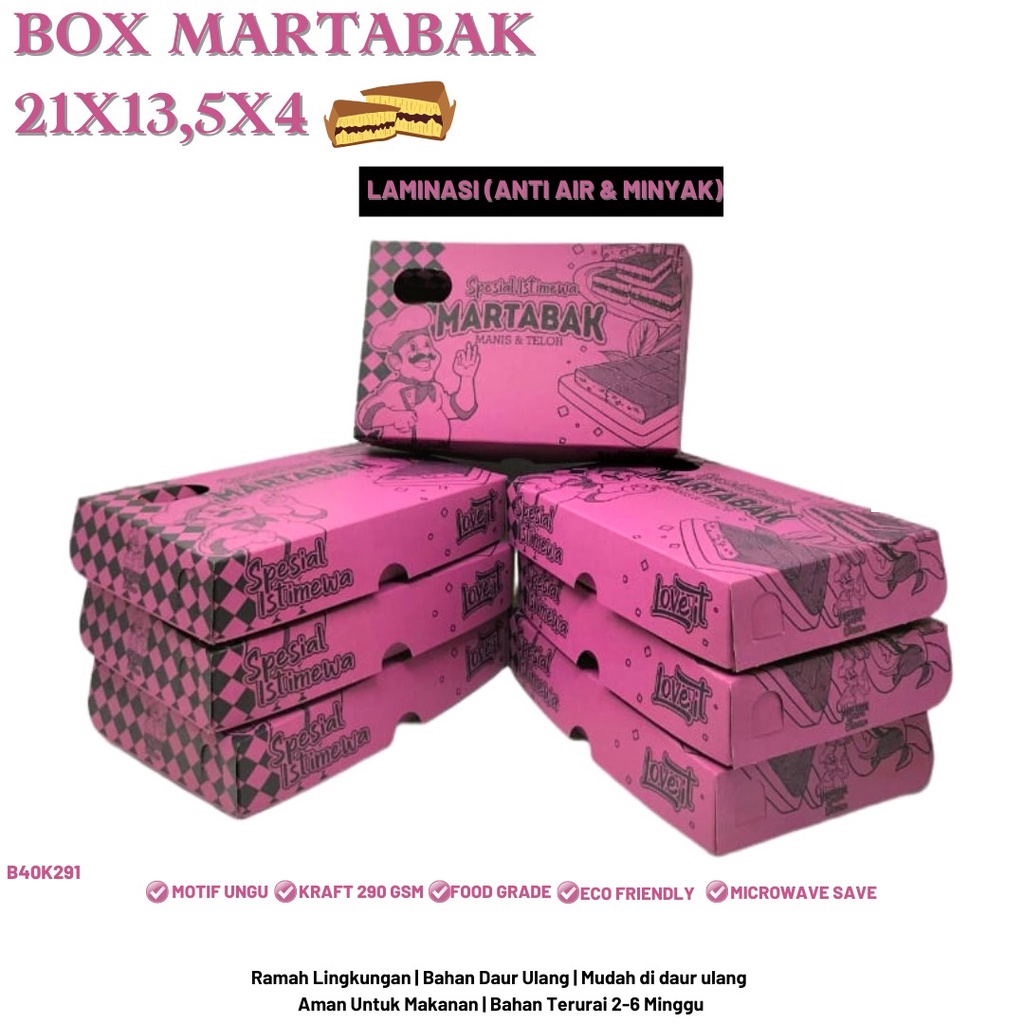 Dus Martabak Manis Box Martabak Motif (B40K291-Laminasi)