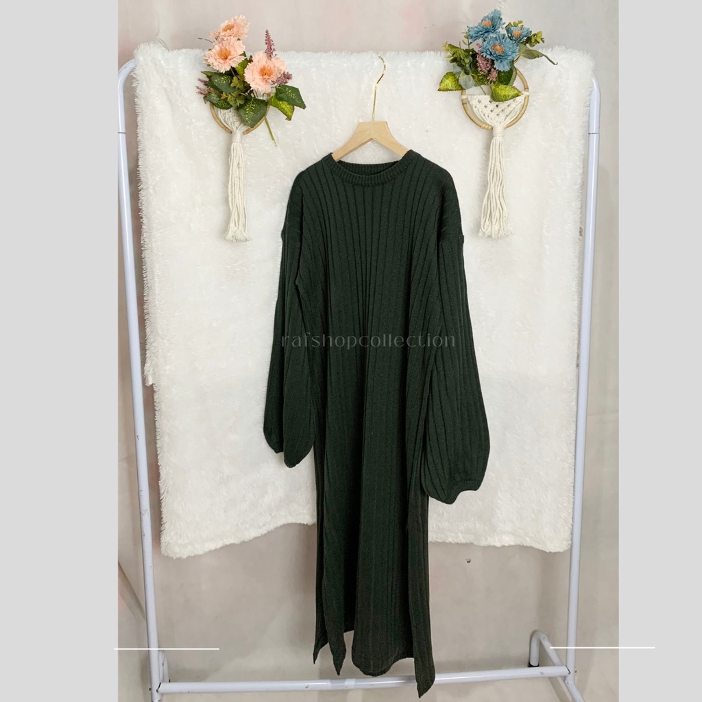 Chafia SPLIT DRESS Tunik Rajut